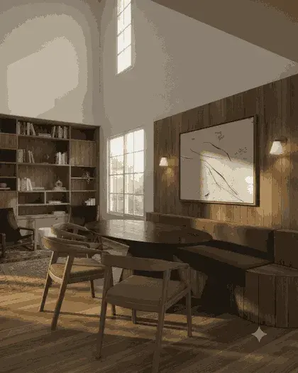 A photoreal architectural render produced from a CAD viewport